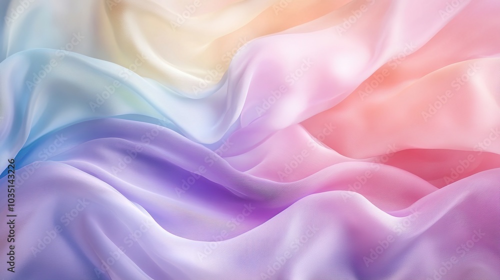 Fototapeta premium Soft Pastel Fabric Textures in Gentle Waves