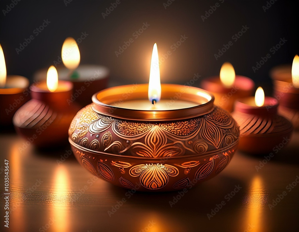 Happy diwali indian festival background with candles Happy diwali indian festival background with candles