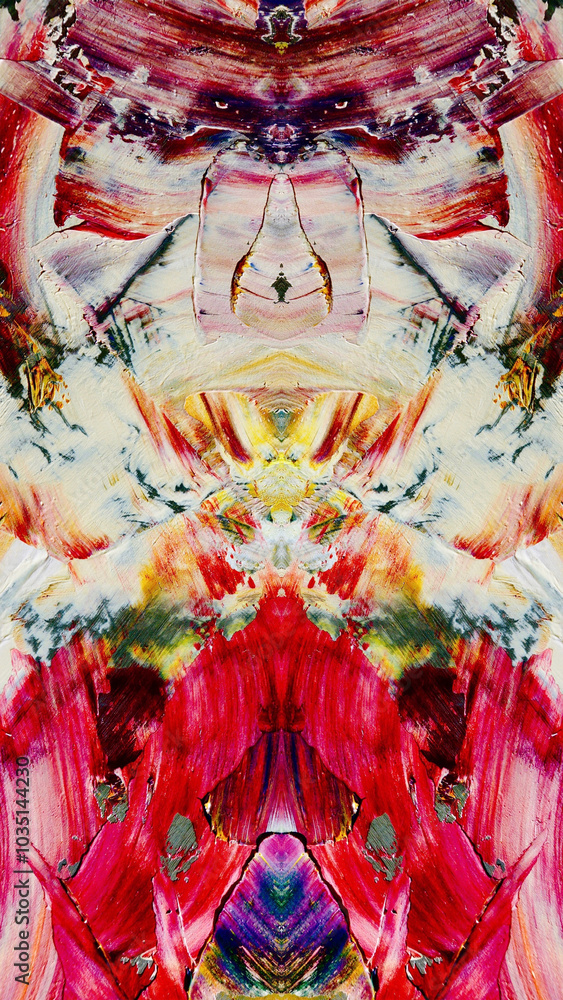 Fototapeta premium Abstract background art . Ethnic pattern. Mixtures of oil paint. Trendy hand painting canvas. Wall decor and Wall art prints Idea. 3D Texture. Art object