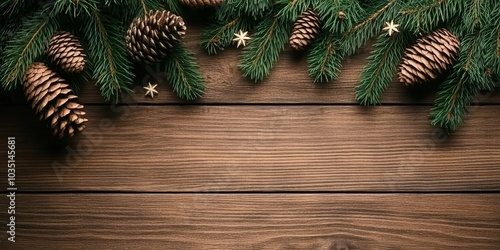 Festive Pine Cones and Evergreen Foliage Arrangement