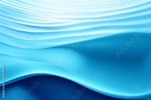 Abstract blue 3D waves decorative background