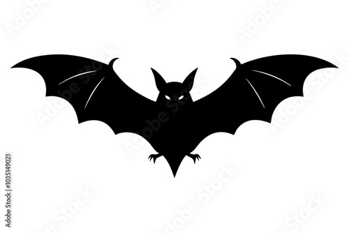 Bat Silhouette | isolated vector silhouette illustration on white background