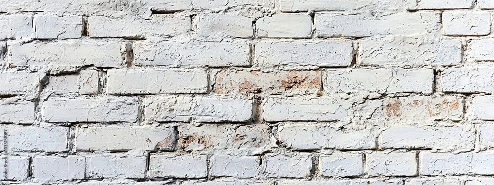 Abstract white brick wall background, with a white painted old brick texture suitable for use in design, banners, posters, or packaging Abstract white brick wall background, with a white painted old brick texture suitable for use in design, banners, posters, or packaging