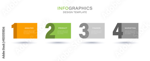 Infographic elements design template, business concept with 4 steps or options, can be used for workflow layout, diagram, annual report, web design.Creative banner, label vector.