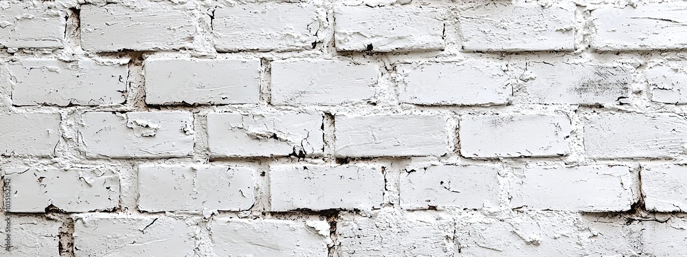 Abstract white brick wall background, with a white painted old brick texture suitable for use in design, banners, posters, or packaging Abstract white brick wall background, with a white painted old brick texture suitable for use in design, banners, posters, or packaging