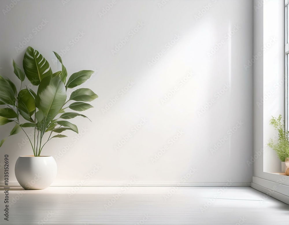 Classic picture frame and sunlight on a wall. 3d render Classic picture frame and sunlight on a wall. 3d render