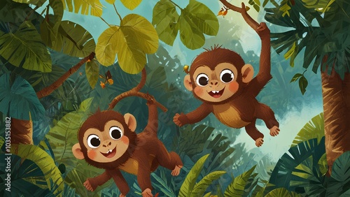 Adorable Monkeys in Trees