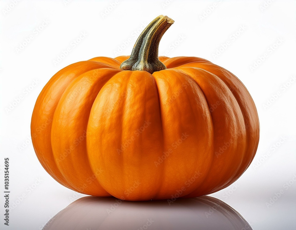 Obraz premium big orange pumpkin isolated on white background