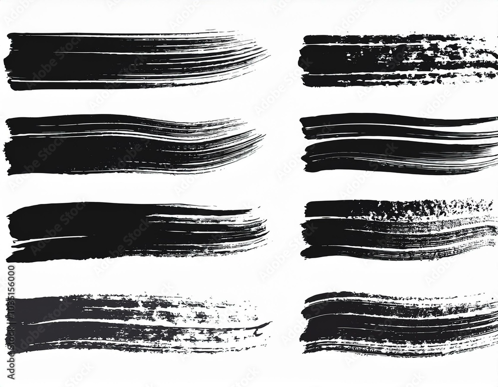 Big vector art brush strokes collection isolated Big vector art brush strokes collection isolated