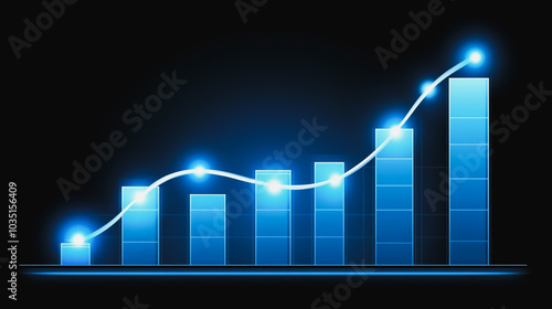 Abstract business and charts and graphs with statistics to innovative analyze business potential and forecast future development of companies growth.