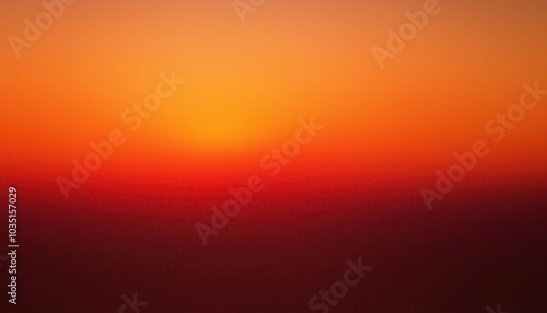 Serene Golden Sunset Over Horizon with Radiant Orange Gradient Sky and Soft Black Silhouette. Perfect Background for Inspirational Posters, Meditation Themes, or Travel Campaigns with Copy Space