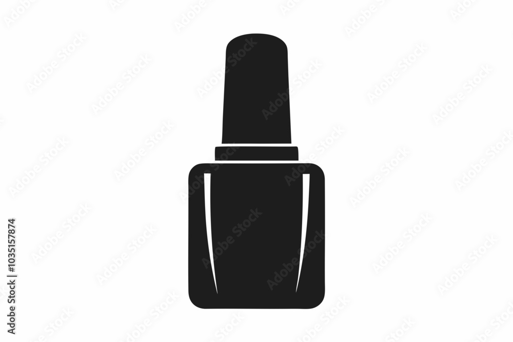 Nail polish silhouette vector, Nail polish bottle icon