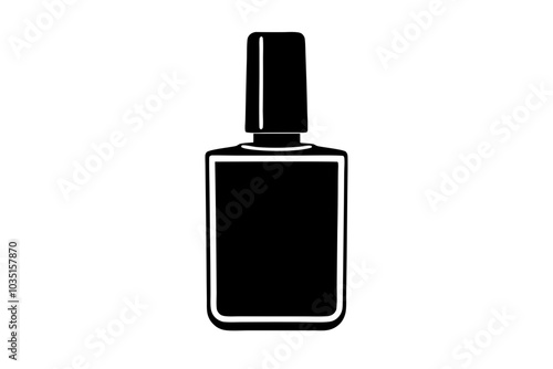Nail polish silhouette vector, Nail polish bottle icon