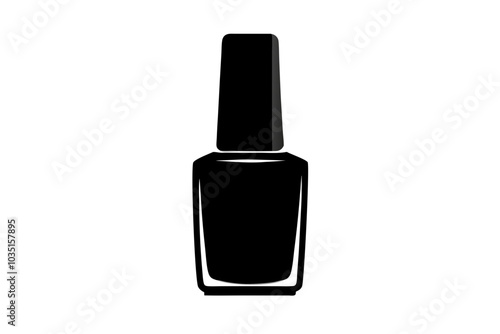 Nail polish silhouette vector, Nail polish bottle icon
