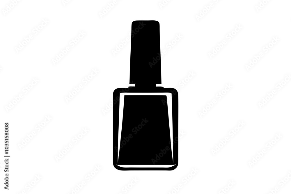 Nail polish silhouette vector, Nail polish bottle icon Nail polish silhouette vector, Nail polish bottle icon