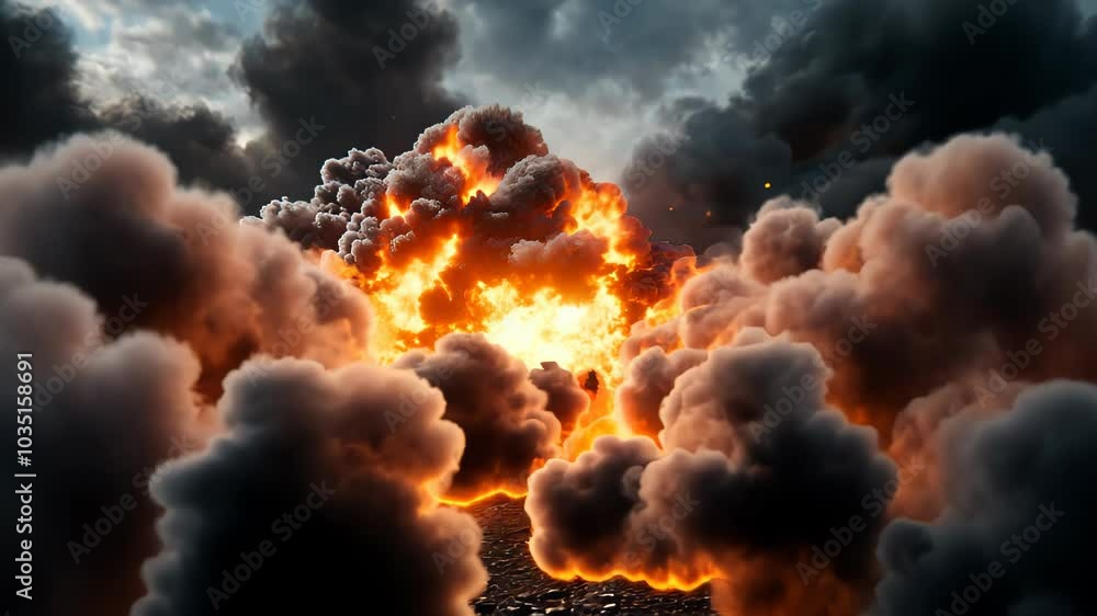 Explosion with Fire and Smoke Explosion with Fire and Smoke