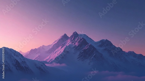 Serene Mountain Landscape at Dusk