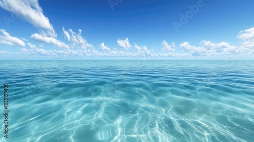 Serene Ocean View Under Clear Blue Sky