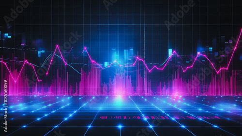 Abstract business and charts and graphs with statistics to innovative analyze business potential and forecast future development of companies growth.