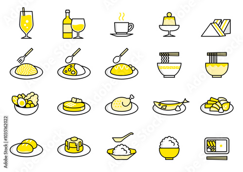 飲食アイコン06　Food and Beverage Icons