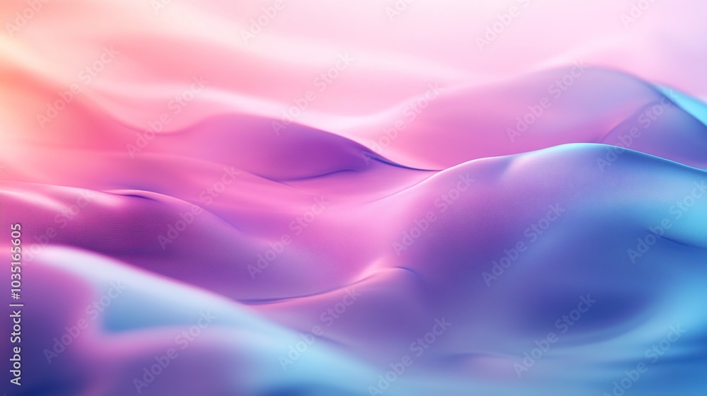 Obraz premium Soft Colorful Waves in Abstract Pattern