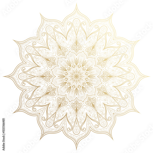 Golden mandala.Mandala de lujo .color dorado