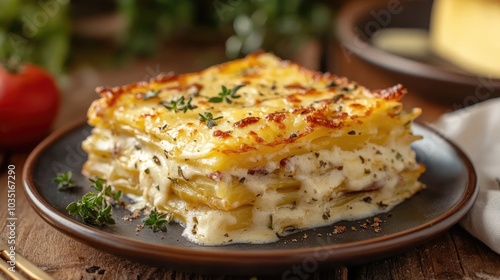 Deliciously Baked Lasagna with Cheesy Topping