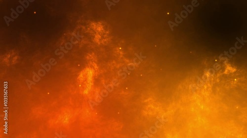 Flame background with particles