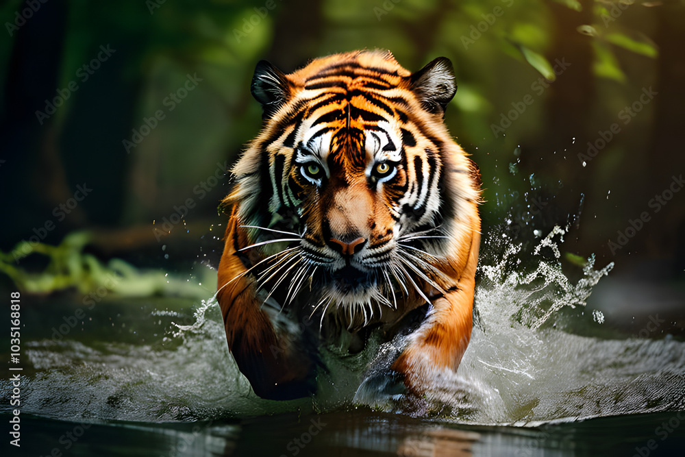 Fototapeta premium tiger in water