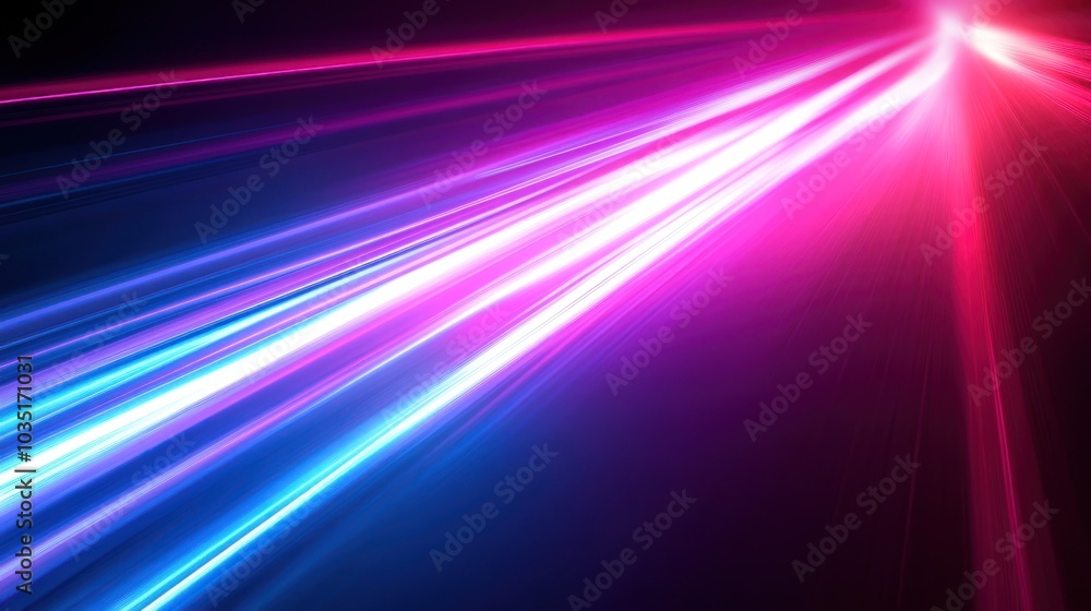 Obraz premium Abstract Neon Light Trails