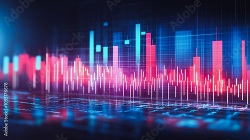 Abstract business and charts and graphs with statistics to innovative analyze business potential and forecast future development of companies growth