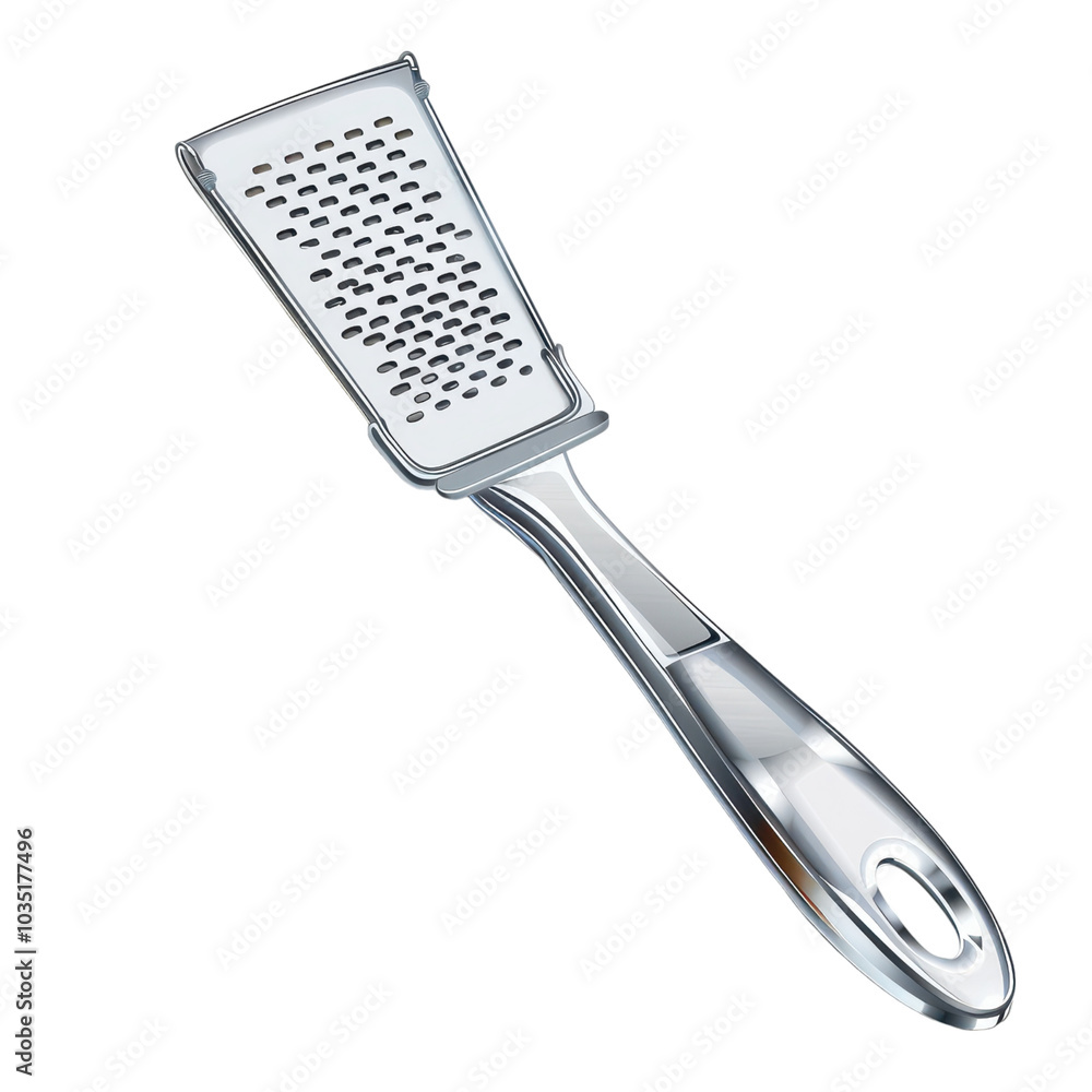 A zester clipart, kitchen tool, flat design, silver, on transparent background cutout A zester clipart, kitchen tool, flat design, silver, on transparent background cutout