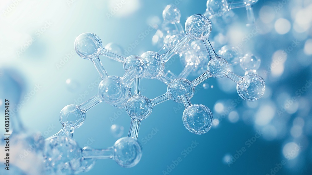 Close-Up of Chemical Reaction in Molecular Structure Close-Up of Chemical Reaction in Molecular Structure