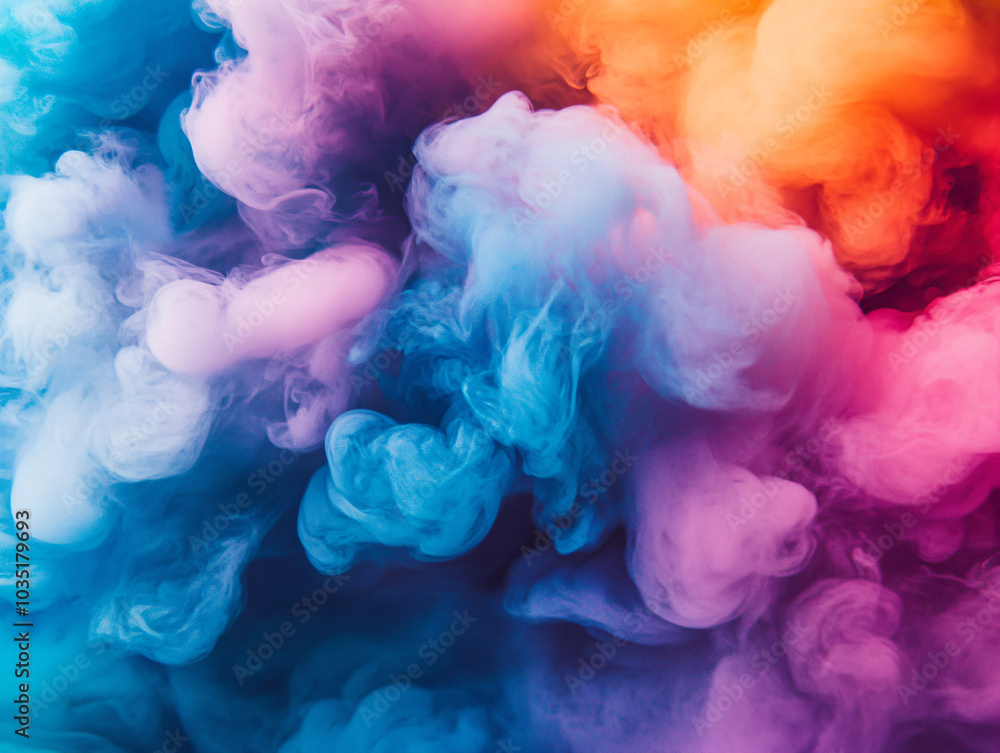 Colorful Party Mist. Pink party fog mingling with isolated smoke clouds in shades of blue, teal, purple, and aqua. Colorful Party Mist. Pink party fog mingling with isolated smoke clouds in shades of blue, teal, purple, and aqua.