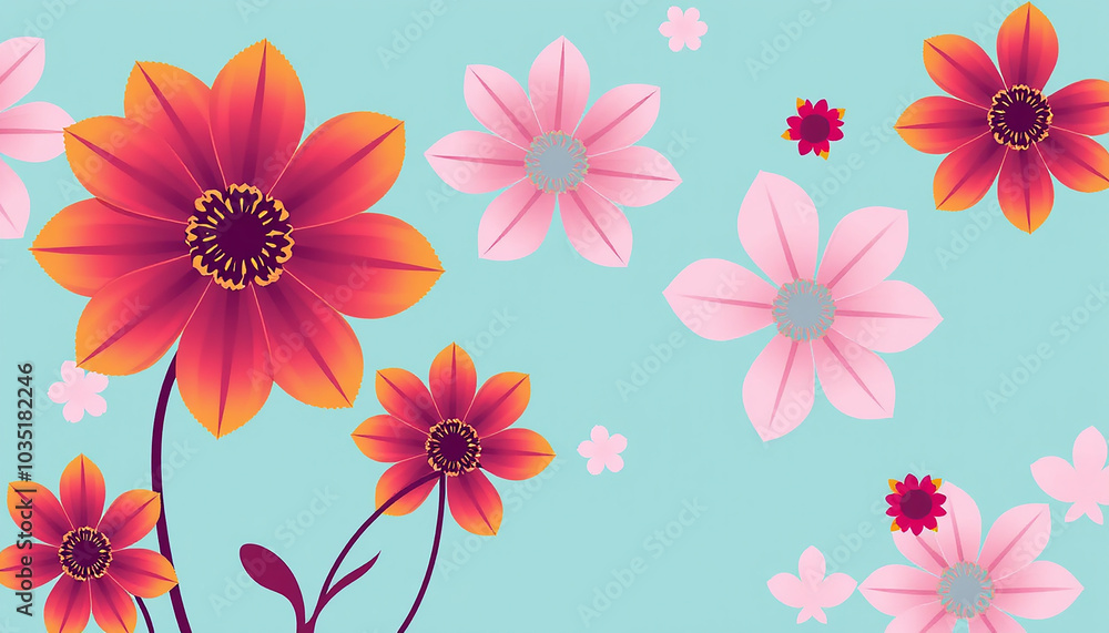 Fototapeta premium Flower Background Design – Beautiful and Elegant Floral Visuals for Creative Projects