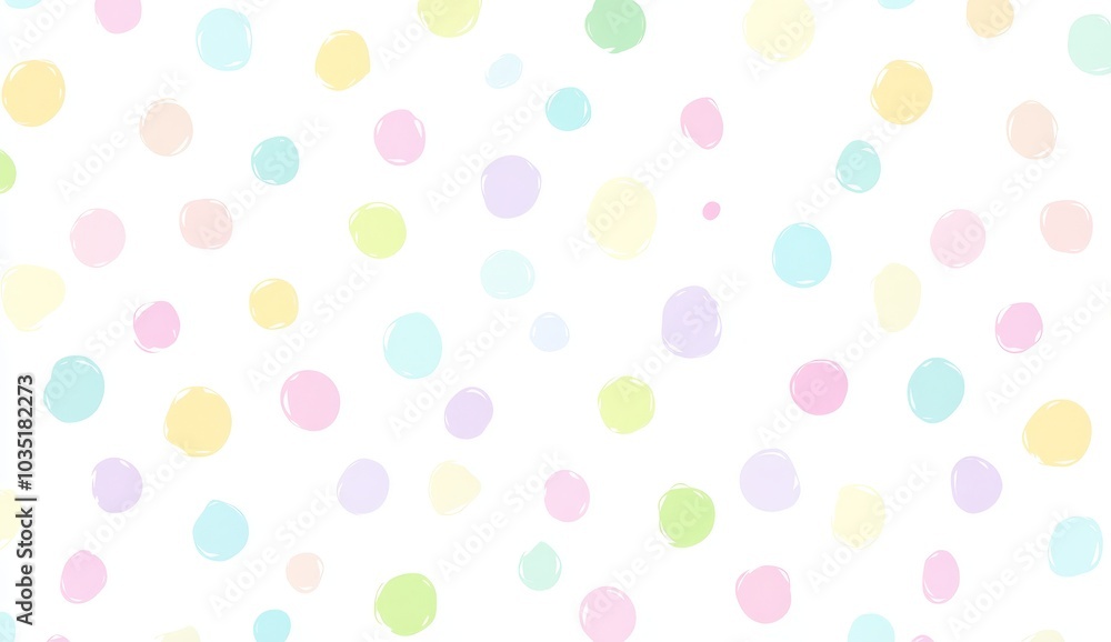 With pastel confetti and a halftone colored circle frame, white background with blue copy space With pastel confetti and a halftone colored circle frame, white background with blue copy space
