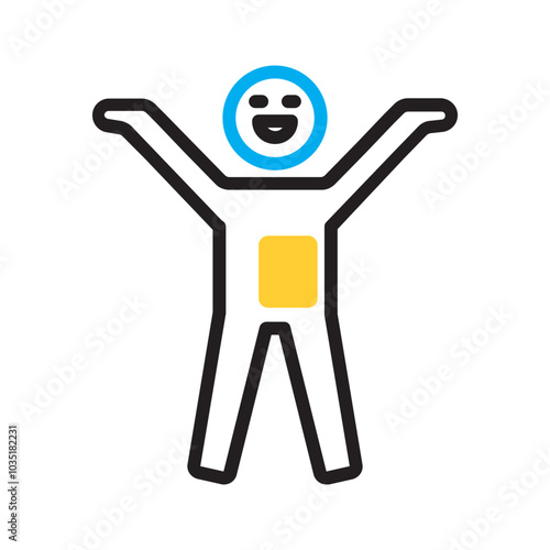 Vector multicolor icon for Joy