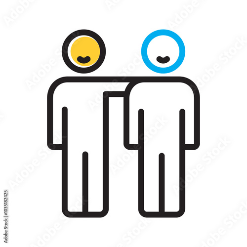 Vector multicolor icon for Brothers