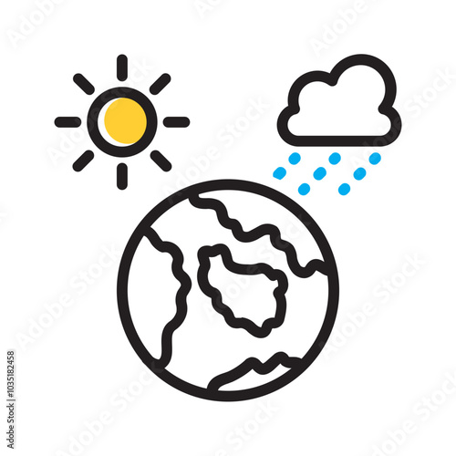 Vector multicolor icon for Climate