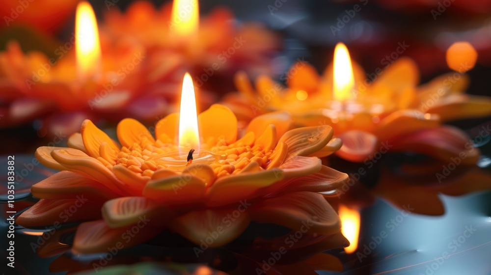 burning flower candle burning flower candle