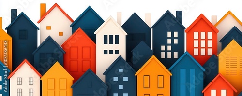 Infographic showing economic benefits of affordable housing solutions, with data on job creation, economic stability, and housing access, illustration