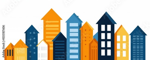 Infographic showing economic benefits of affordable housing solutions, with data on job creation, economic stability, and housing access, illustration