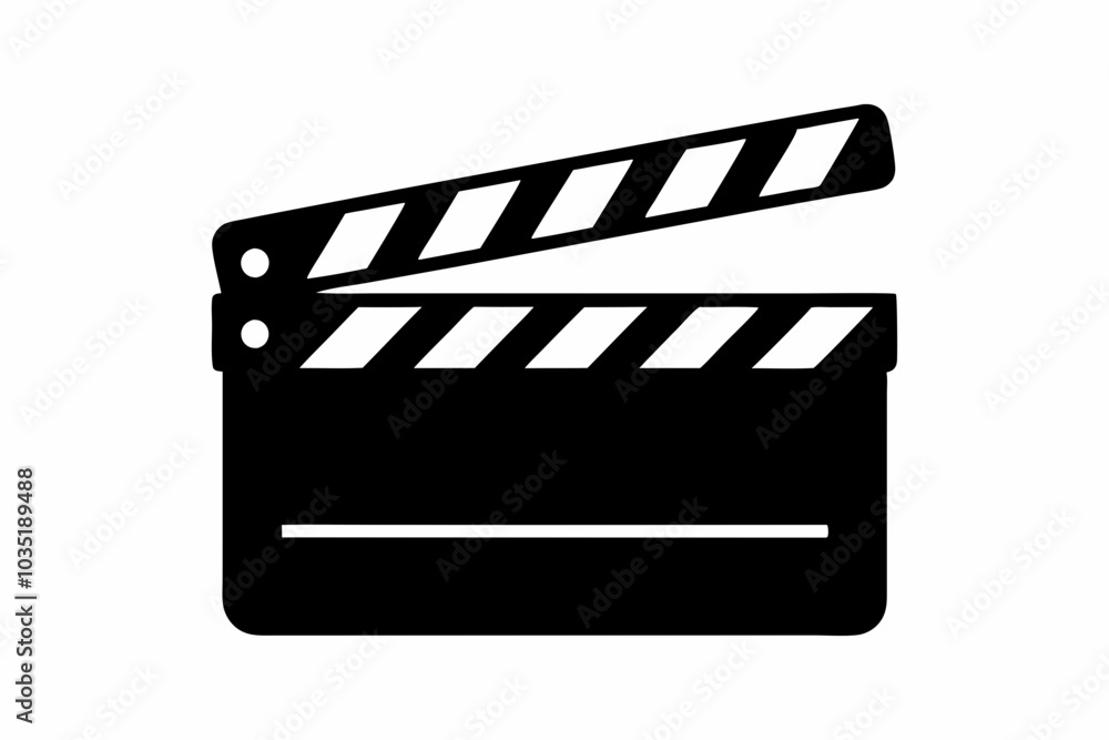 Obraz premium Movie clapperboard silhouette, Clapperboard glyph icon, Movie clapper board, Clapboard Silhouette 