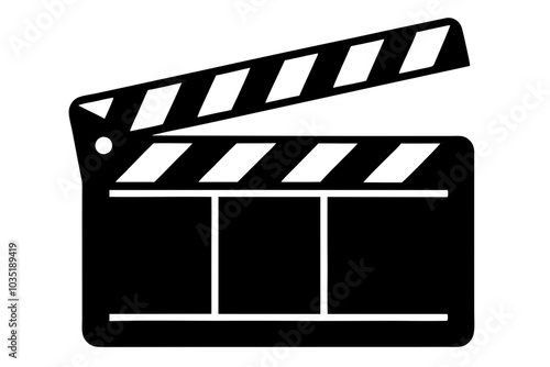 Movie clapperboard silhouette, Clapperboard glyph icon, Movie clapper board, Clapboard Silhouette
