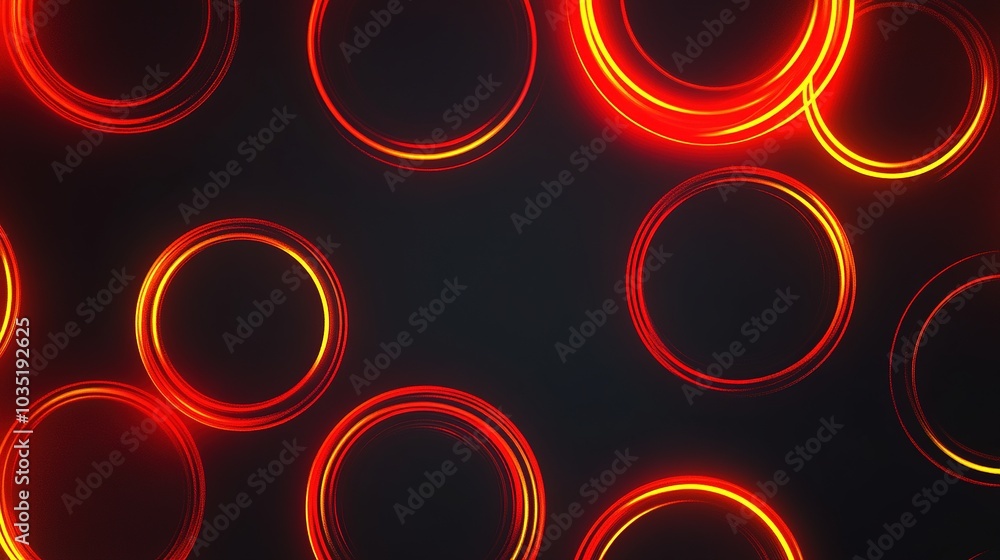 Vibrant Circular Light Patterns on Dark Background Vibrant Circular Light Patterns on Dark Background