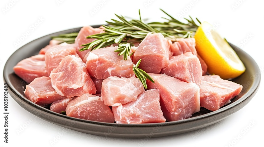 Raw Fresh Meat Isolated on White Background Raw Fresh Meat Isolated on White Background