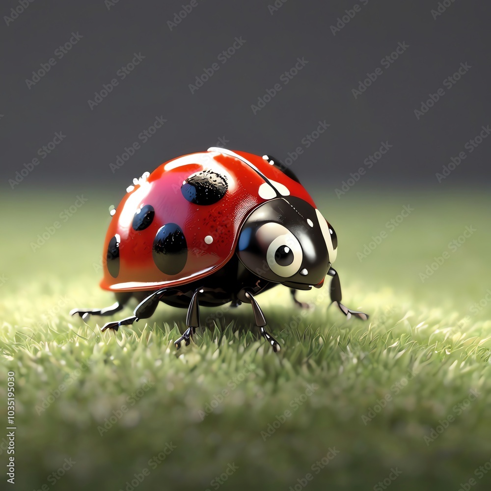 Close-up of a Ladybug on Grass Close-up of a Ladybug on Grass