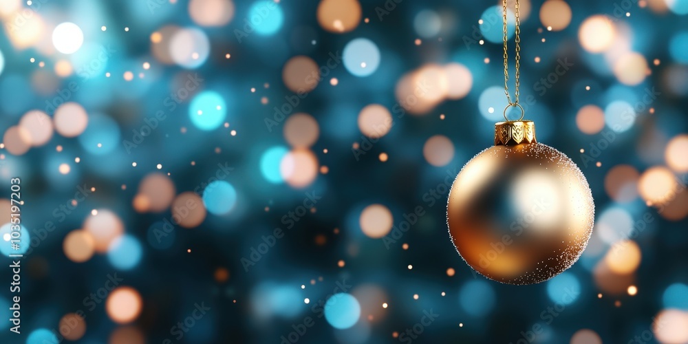 Elegant Christmas Ornament with Bokeh Background