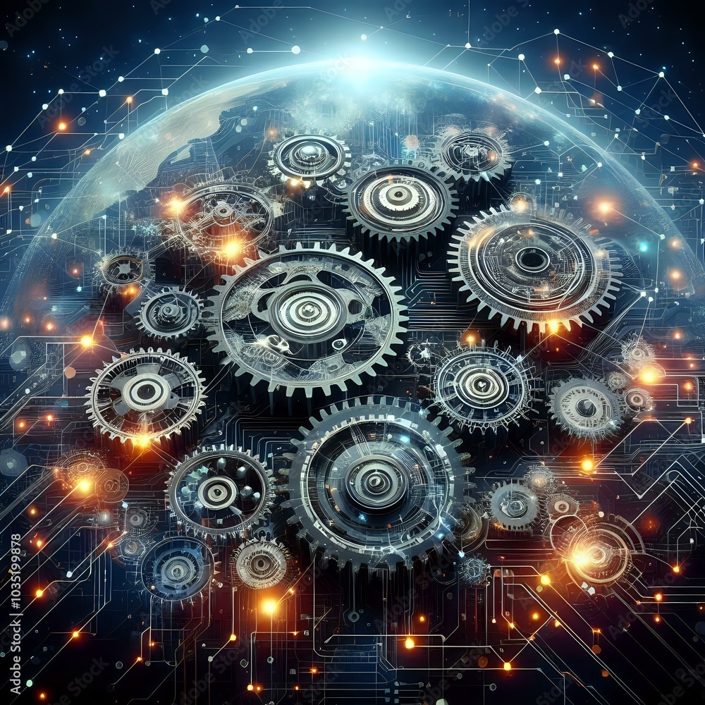 Fusion of Technology and Mechanics: A Digital Gear Network