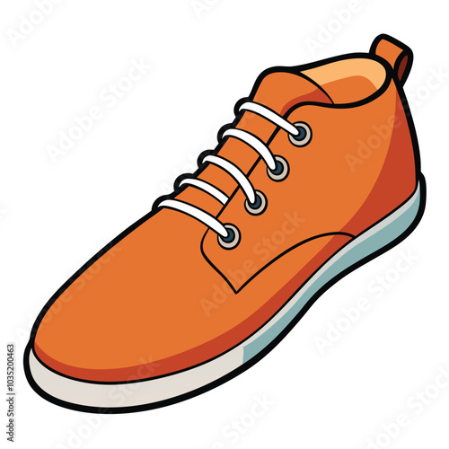 Cartoon fashion shoes. Modern Brogues flat vector illustrations white background